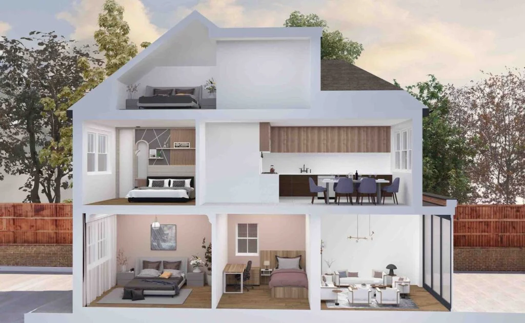 Two Storey Extension London - In & Out House