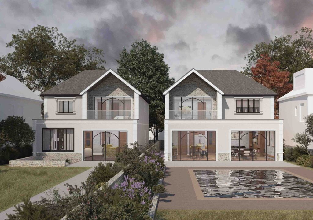 Architectural Services in London & Surrey - Twin House - Modern New Build Development of Two Homes in Surrey