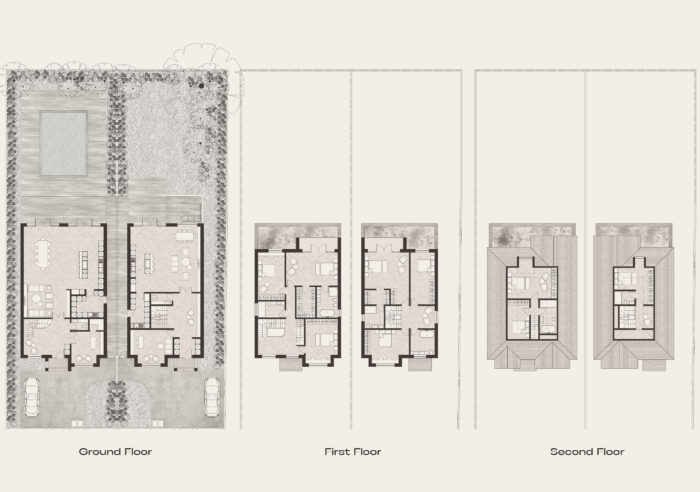 Two New Build Homes Architectural Plans - Twin Houses