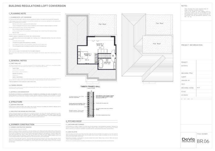 Building Regulations Drawings Loft Conversion Example - In & Out House